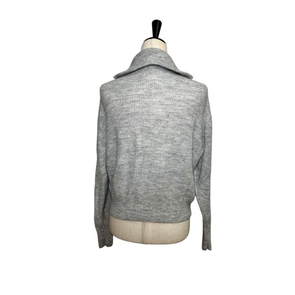 Quince Baby Alpaca Wool Quarter Zip Sweater Light Gray Women’s Medium Minimalist - Picture 5 of 9